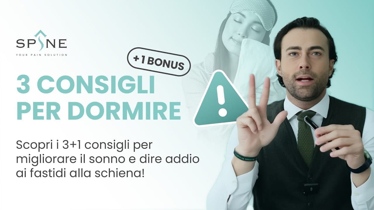 3 Consigli + 1 Bonus per dormire meglio e ridurre il mal di schiena
